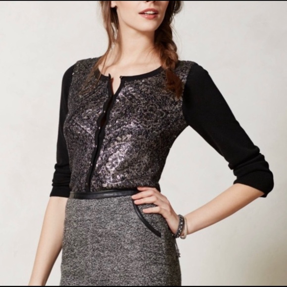 Anthropologie Sweaters - Anthropologie Sweater NWOT Sequined Detail Knitted And Knotted Size L Amazing!